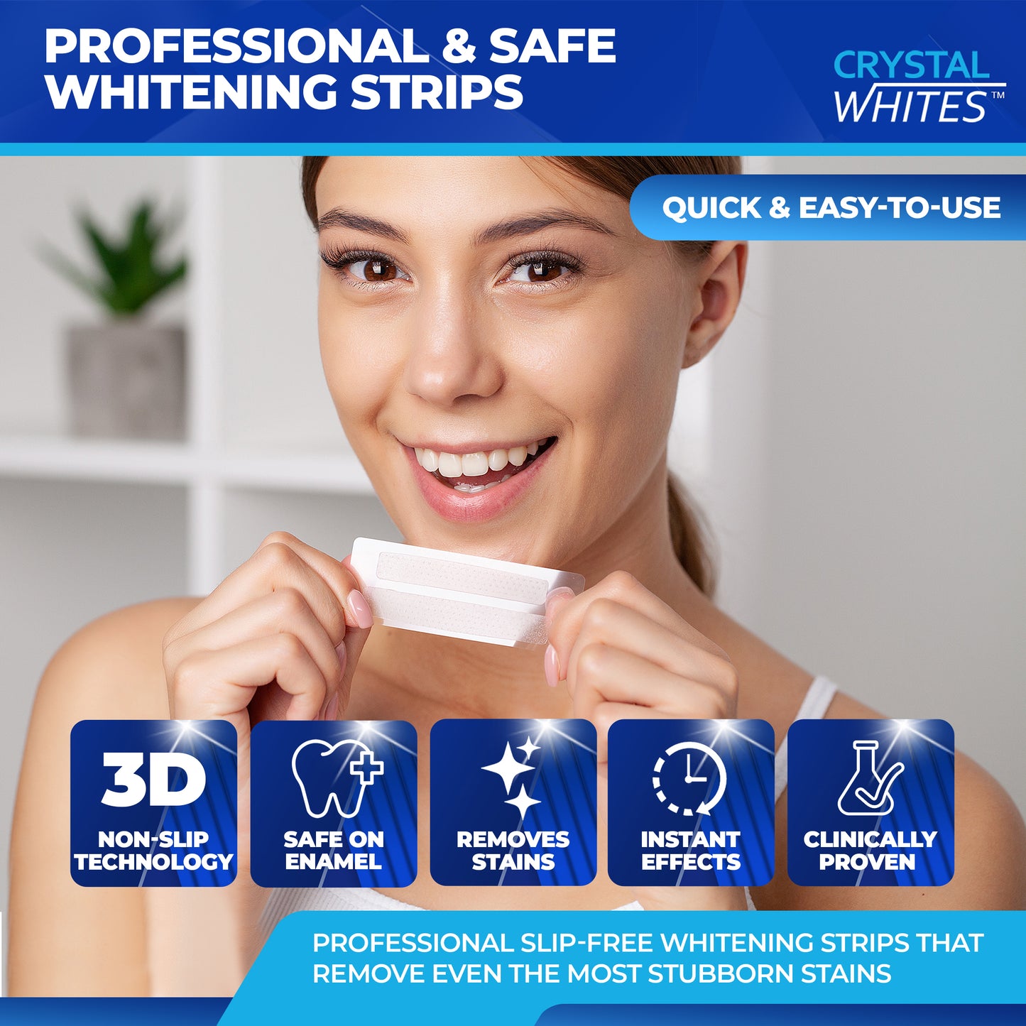 8 Gel Teeth Whitening Kit & 7 Deluxe Strips - Ultimate Kit - Crystal Whites