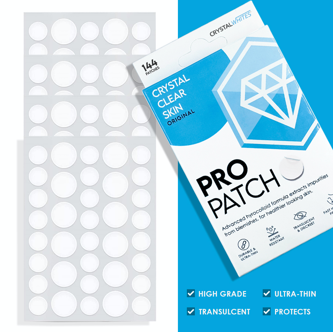 144 Pimple Pro Patches for spots, acne and blemishes - Crystal Whites
